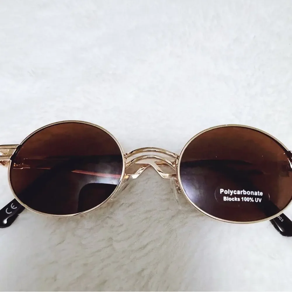 Brandon Brown Round Sunglasses